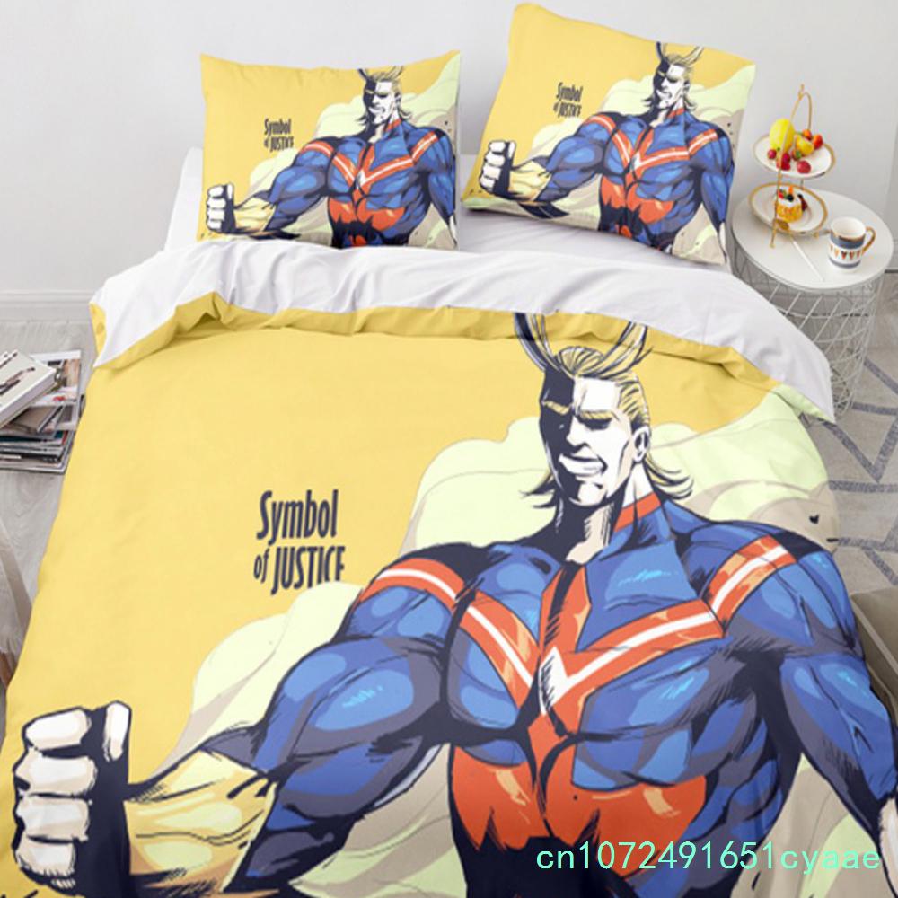 NEW My Hero Academia Anime Duvet Cover Set With Pillow Covers Polyester Teens Kids Bedding Set Full Queen King Size Bed Linen
