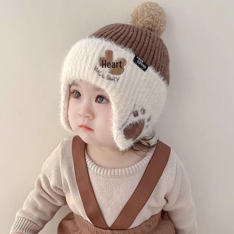 Cozy Plush Baby Hat: Elastic, Thick, Ear-Protecting Winter Warmth for Boys & Girls