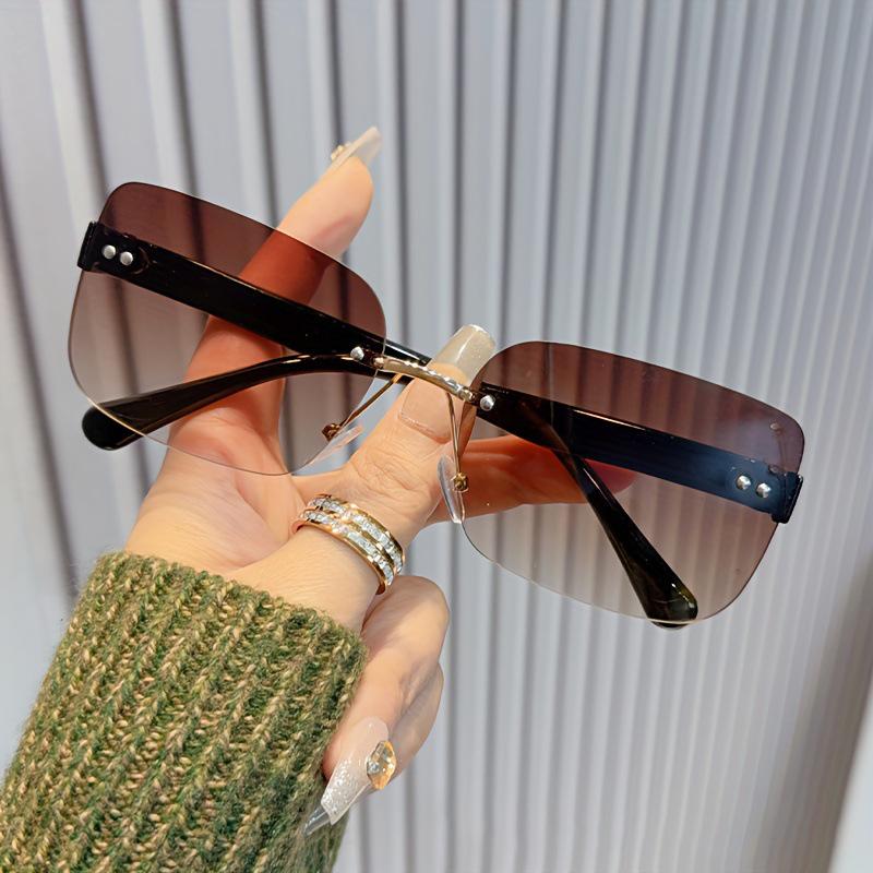 Women's Frameless Sunglasses: Sun Protection & Versatile Style, European & American Design