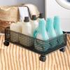 Single Layer Under Sink Organizer Rolling Utility Shelf Multifunctional Cleaning Products Storage for Small Space Laundry Home
