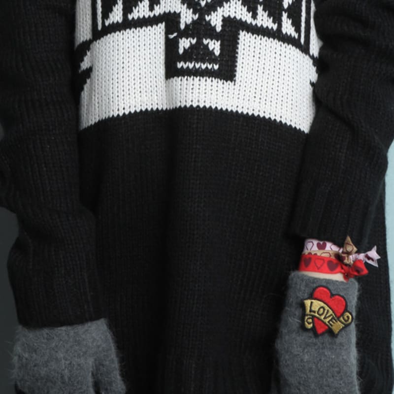 RACOHA Colory Co Angora Gloves Colory Co Angora Knit Gloves