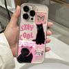 Creative Label Black Cat Transparent Phone Case For iPhone 15 16 16E 14 13 12 11 Pro Max XR X XS 7 8 Plus Soft Silicone Cover