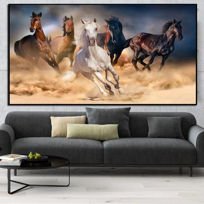 Umenie zvierat Bežiace kone Nástenné maľby na plátne Obrazy do obývačky Moderné abstraktné umelecké výtlačky na plátne Home Decor