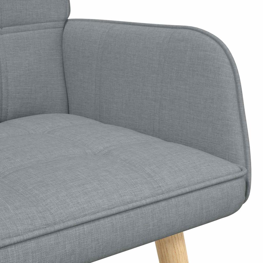 2 Seater Sofa Light Grey 115 x 61 x 87 cm Fabric