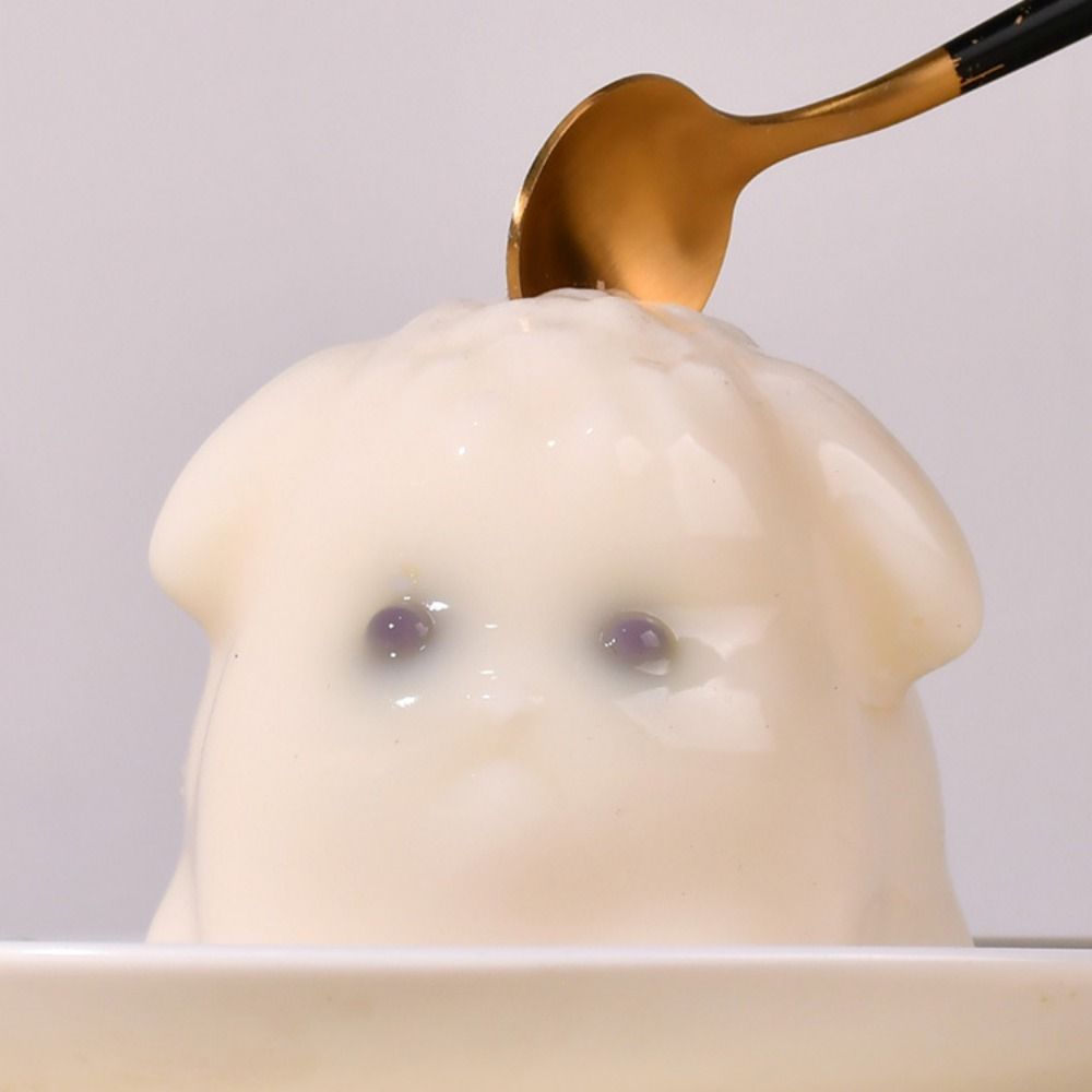 3D Dog Milk Pudding Mold Silicone Rabbit Bear Ice Cream Mold Cute Mousse Cake Molds  Home