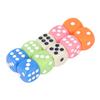 30PCS Colored Dice Set Plastic 6 Sided Standard Game Dice for Kids Classroom Math Learning White Blue Orange Pink Green