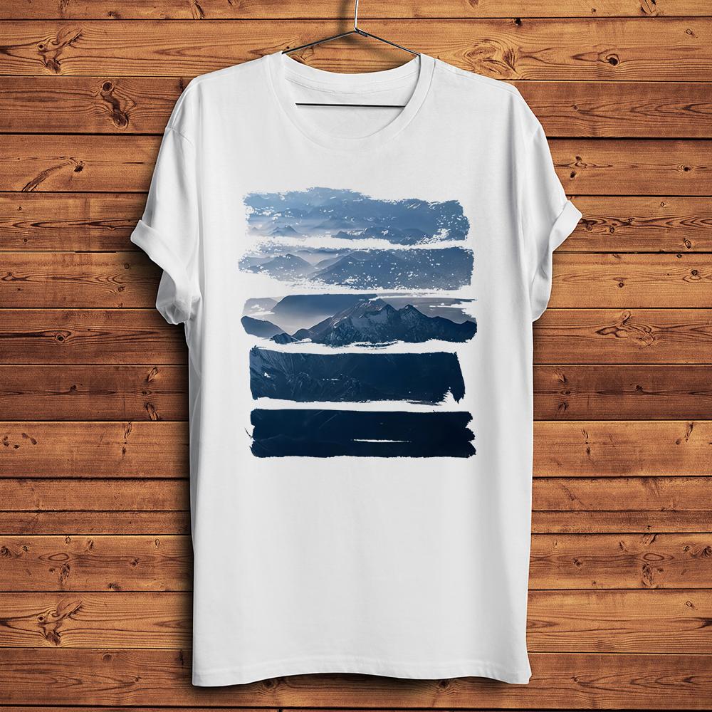 

seven Summits mountain peak and Tropical Forest Funny natural T Shirt Unisex homme daily Short sleeve TShirt Unisex Streetwear tee 4XL