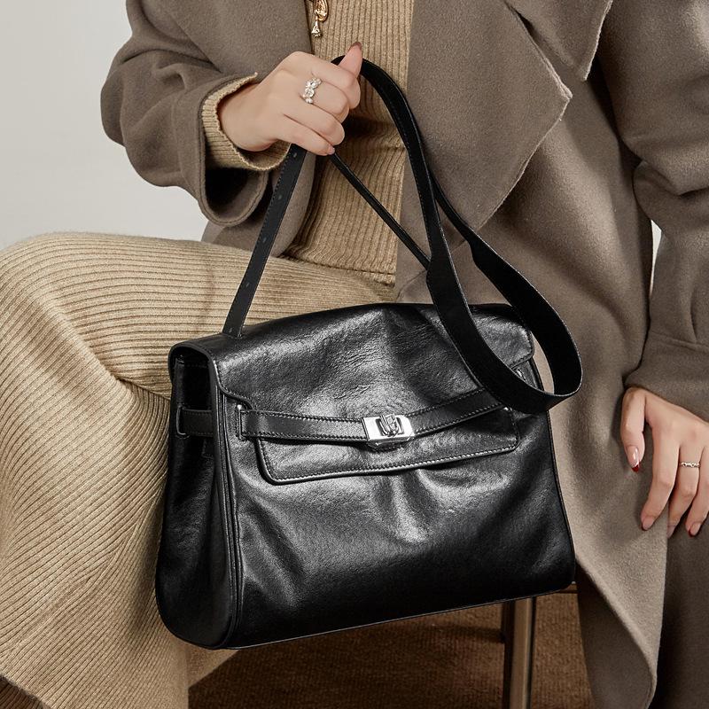 Kleine quadratische Retro-Aktentasche, große Kapazität Crossbody-Einkaufstasche