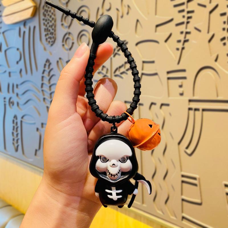 

Ghost Halloween Keychain Grim Reaper Lightup And Sounding Charm Spooky