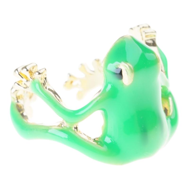 Fashionable Tree Frogs Rings Adjustable Open Rings High Polish Alloy Jewelry for Men and Women Stylish Party Ornament