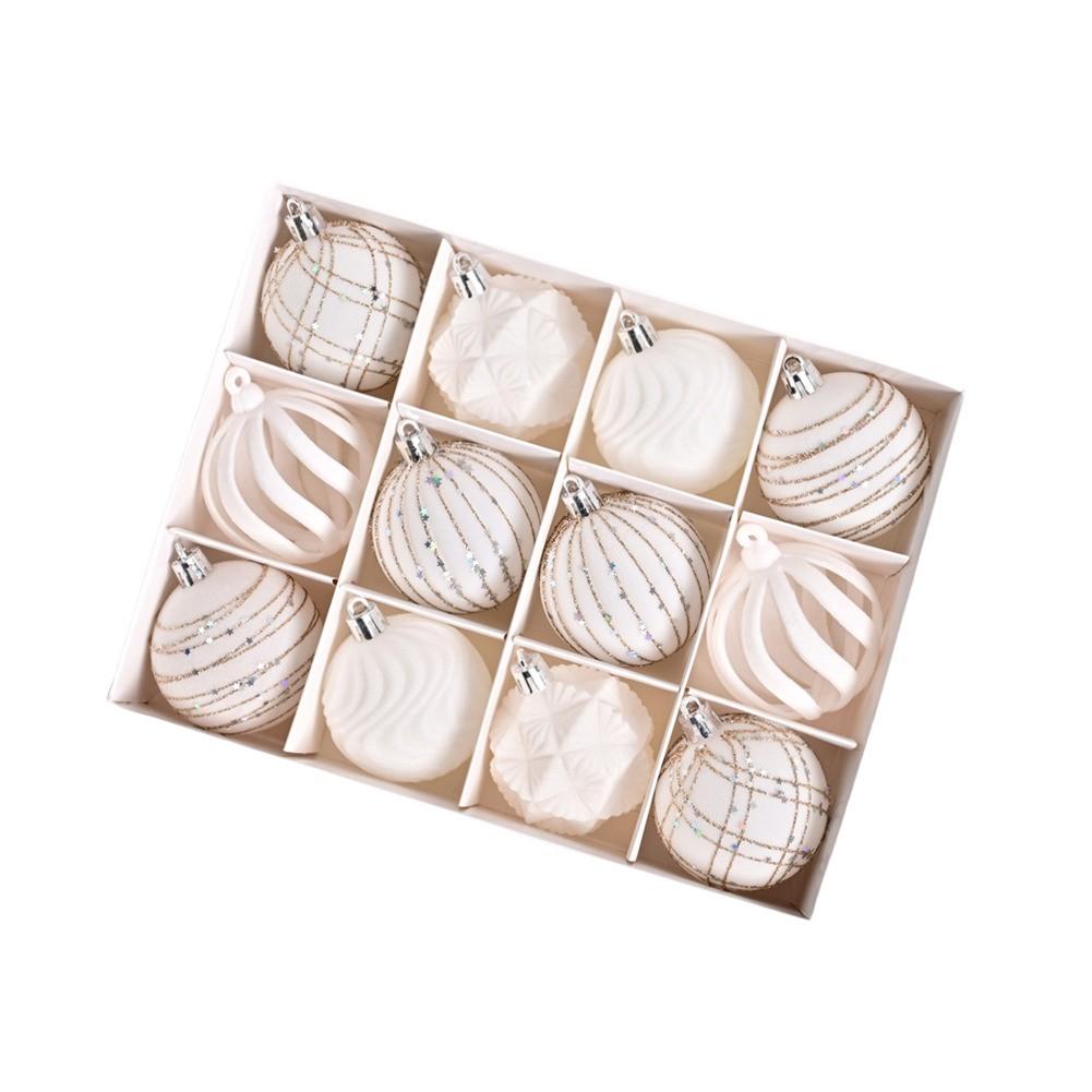 

Легко повесить Рождественские украшения Бархатные шары white