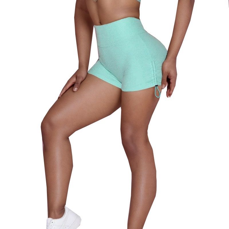 European and American Sexy Bubble Wrap Beauty Back Exercise Bra Open Back Fitness T-shirt Peach Hip Sports Shorts Fitness Suit Women