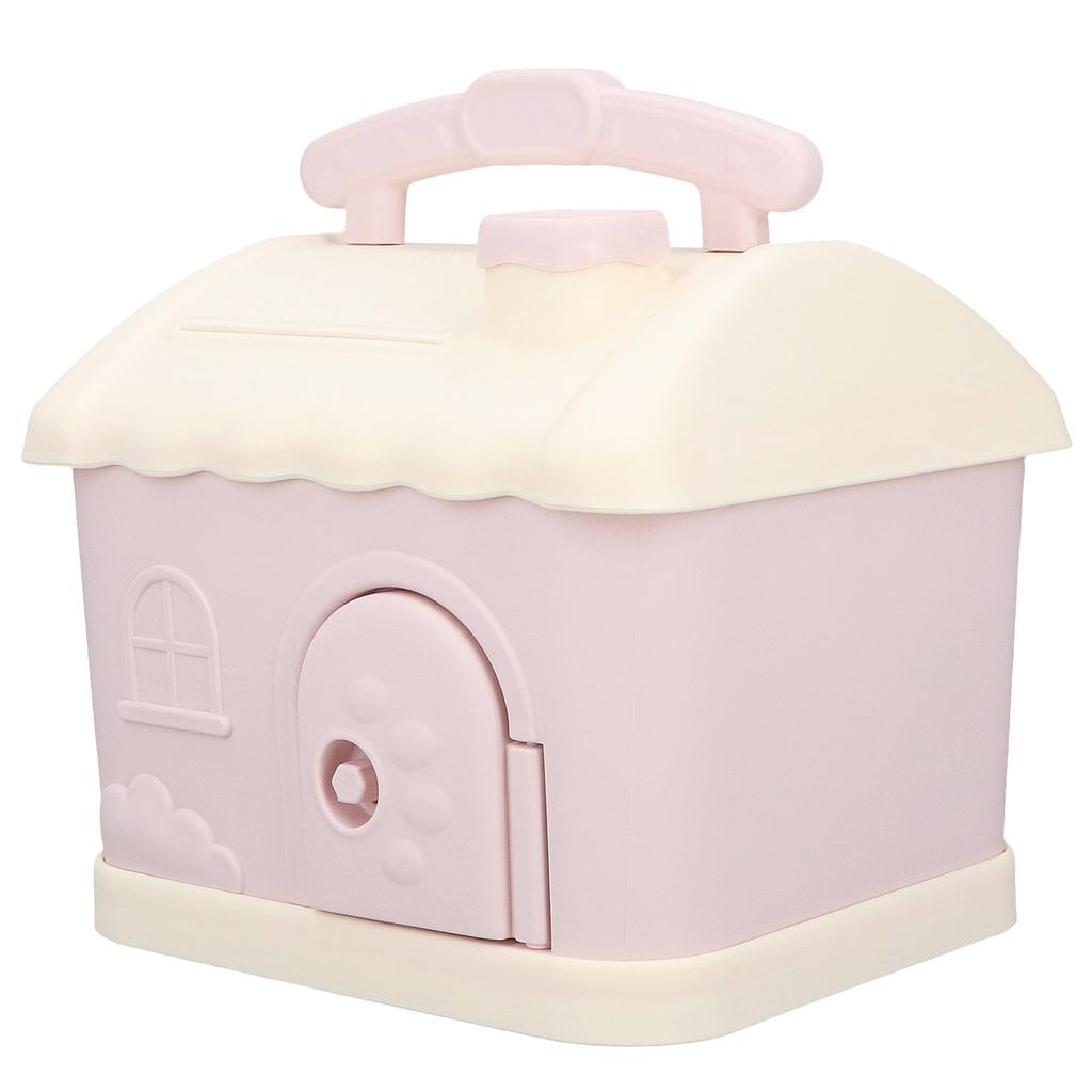 House Piggy Bank Cartoon House Design Develop Saving Habits Plastic Kids Piggy Bank for