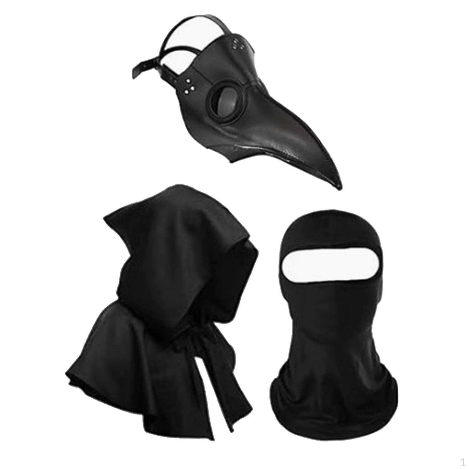 

Маска с длинным носом птицы, декоративная, в стиле стимпанк для тематической вечеринки на Хэллоуин для взрослых 3 in 1 Sets