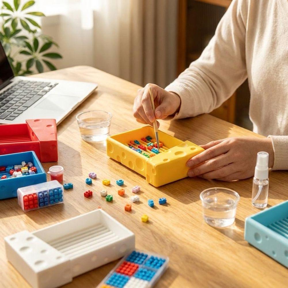 Dust-proof Fuse Beads Picking Tray Efficient Bead Organizer Tray Beading Supplies