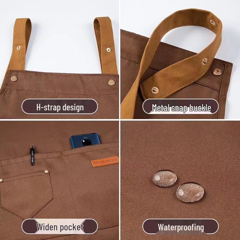 Water-Repellent Cooking Apron with Custom Print for Adults