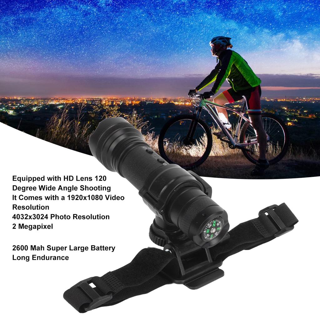 Vbestlife Motorcycle Video Recorder, Waterproof Motorcycle Helmet Camera with Fixed Bracket Compass 1080P HD