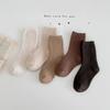 Kids Simple Crew Socks Plain Ankle Socks Breathable Booties Socks Calf Socks