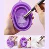 1Pcs Collapsible Silicone Brush Egg Pad Clean Washing Tools for Makeup Brushes Scrubber Board Cosmetics Cleaning Mat Kit