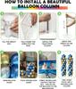 YALLOVE Balloon Column Stand 4 Height Adjustable Balloon Tower Pillar Reusable Metal Telescopic Birthday Graduation Party Decorations Kit, Sets, 2.13m
