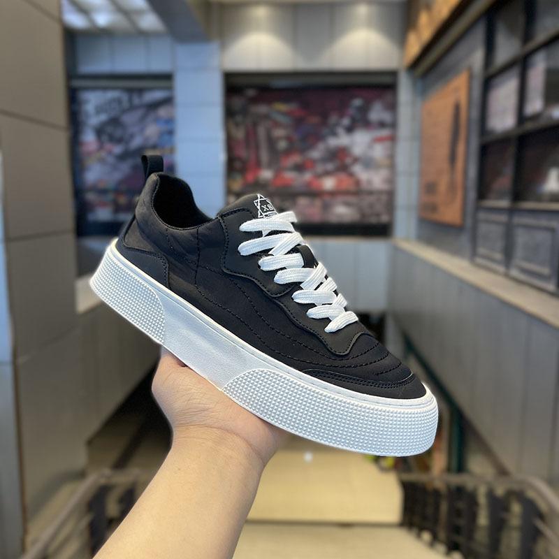 

Летние дышащие туфли из ледяного шелка на платформе, повседневные туфли, тканевая поверхность, тонкие, XS 38 чёрный