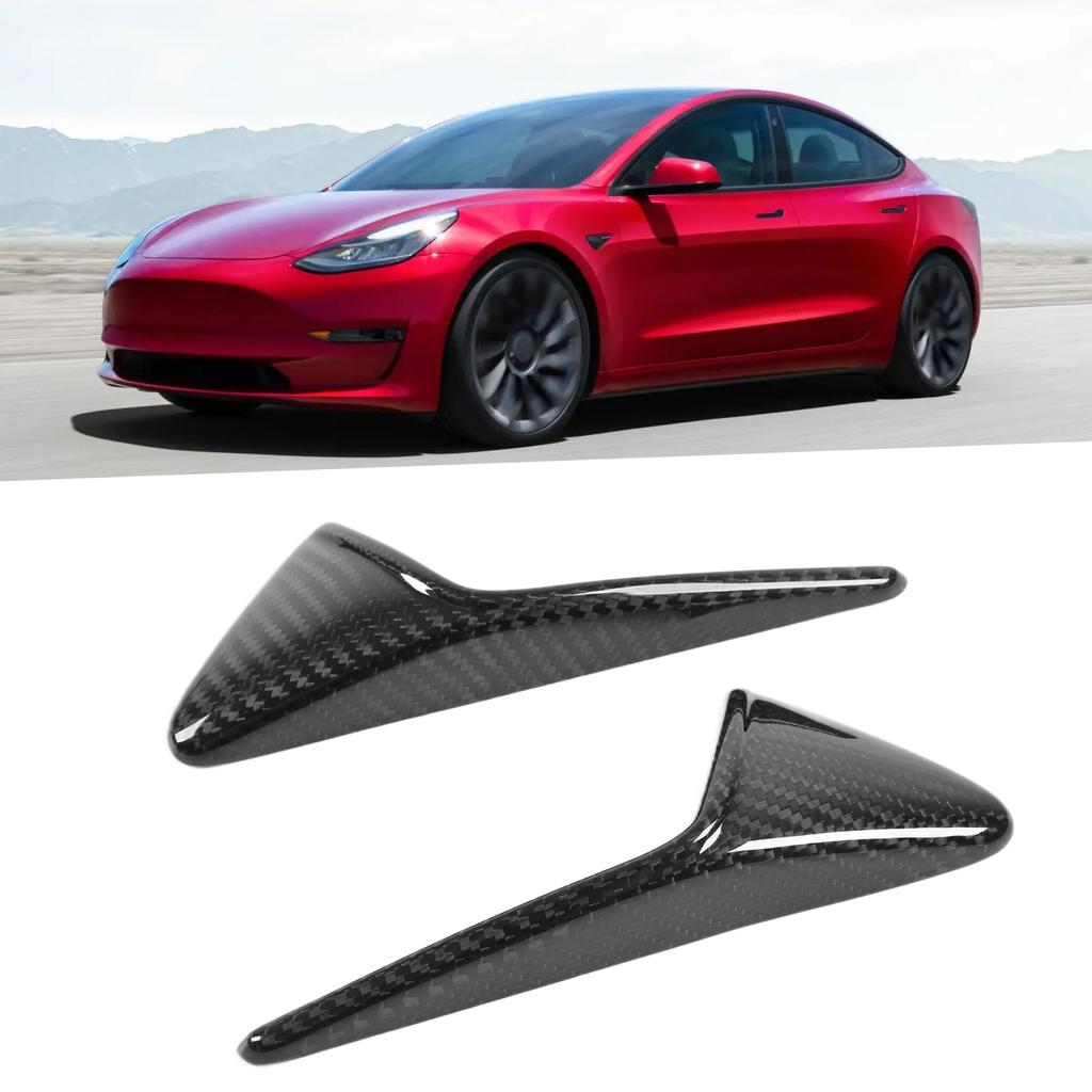 1 Pair Side Camera Vent Cover Trim Real Carbon   Decor Replacement for      