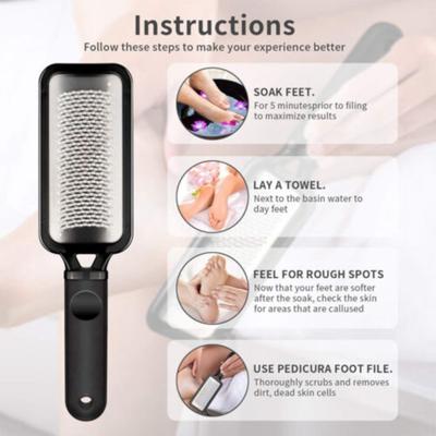Beauty with Handle Dead Skin Remover Pedicure Rasp Foot Care Foot File Scraper Callus Remover Tool