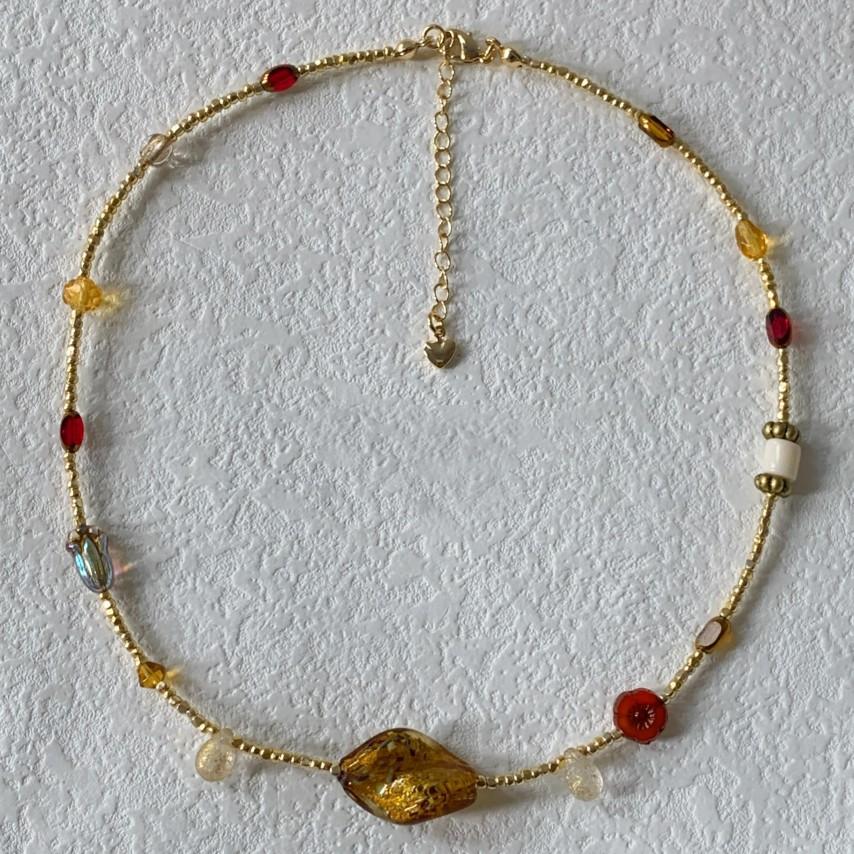 

Новое экзотическое ожерелье оригинального дизайна в стиле ретро, ​​нишевое художественное ожерелье, женское ожерелье в индивидуальном стиле 41cm (included) -50cm (in золотой