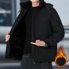 Parka Invernale da Uomo Impermeabile Caldo Taglie Forti Giubbotti Spessi con Cappuccio Largi Antivento