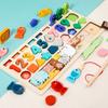 4-in-1 Wooden Animals Numbers Magnetic Fishing Game Digital Shape Cognition Matching Block Preschool Children Educational Toys
