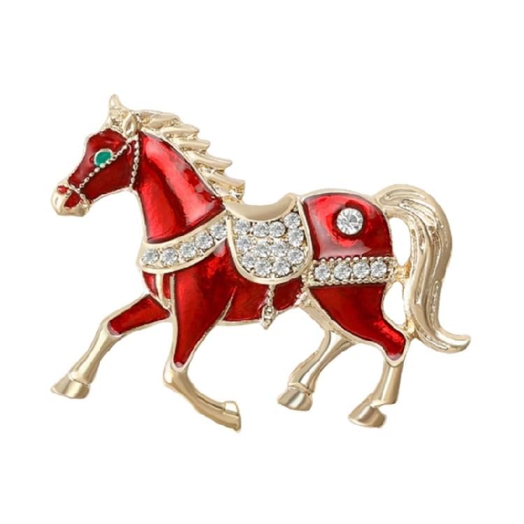 Sturdy Alloy Horse Pin Versatile Accessory for Scarf or Bag Embellishment