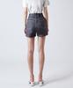 SALON DE SEOUL High-Waisted A-Line Denim Shorts W - Cool Gray