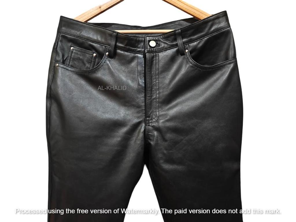 Men's Leather Pants Stylish Black Casual Biker Party Wear Genuine Lambskin Handmade