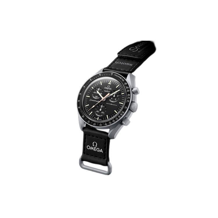 SWATCH X Omega Bioceramic MoonSWATCH Mission To Moonshine Gold Floral SO33M102 106 SO33M102-106 Black