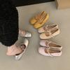 French Vintage Inner Height Mary Jane Single Shoes Women's 2025 Spring and Summer New Bow Ballet Gentle Evening Shoes