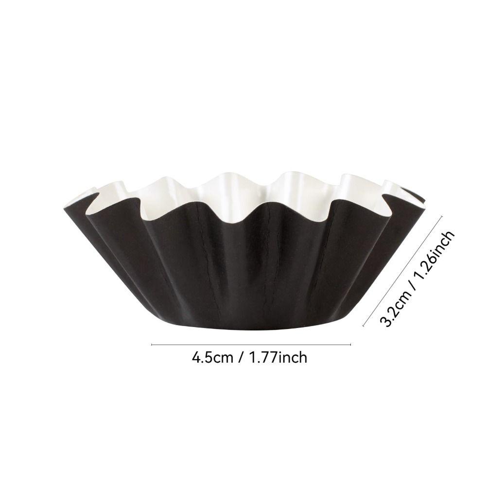 50pcs Wave Flower Cake Cups High Temperature Resistance Greaseproof Baking Cups Cake Tools Multicolour Wrapper Paper