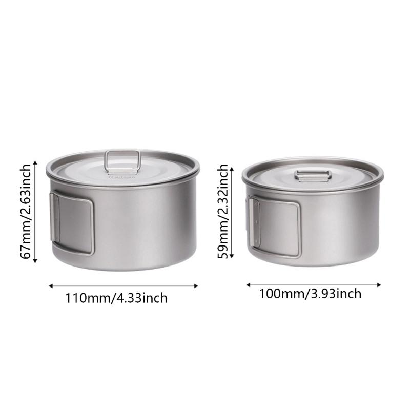 Convenient Outdoor Bowls Light weight Portables Tablware Handle Cookware Outdoor Dining Gears