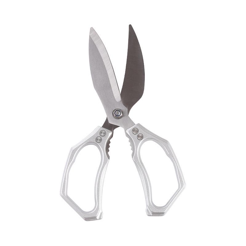 Multifunctional Kitchen Scissors: Aluminum Handle, Ideal for Poultry, Bones, and Fish