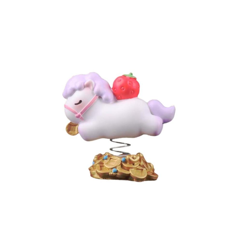 Shake Zodiac Pony Sway Ornaments Pony Shape Cartoon New Year Desktop Ornament Kawaii Resin Zodiac Horse Statue Good Luck