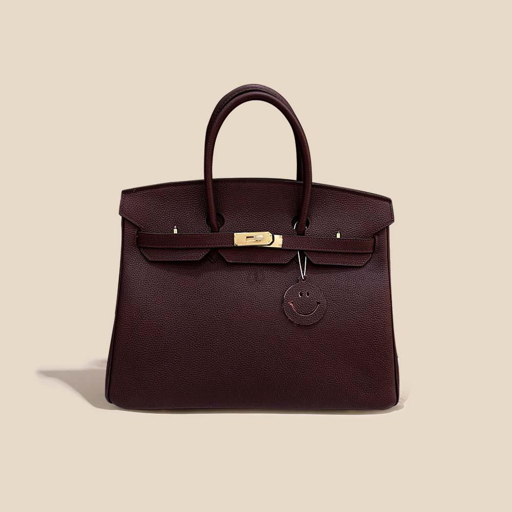 First Layer Cowhide Platinum Bag, High-end Fashion Temperament, Genuine Leather Women's Bag, Classic Versatile Handbag Tide