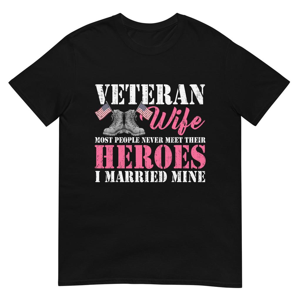 Veteran Wife Married Mine Proud Military Husband Veteran Day TShirt