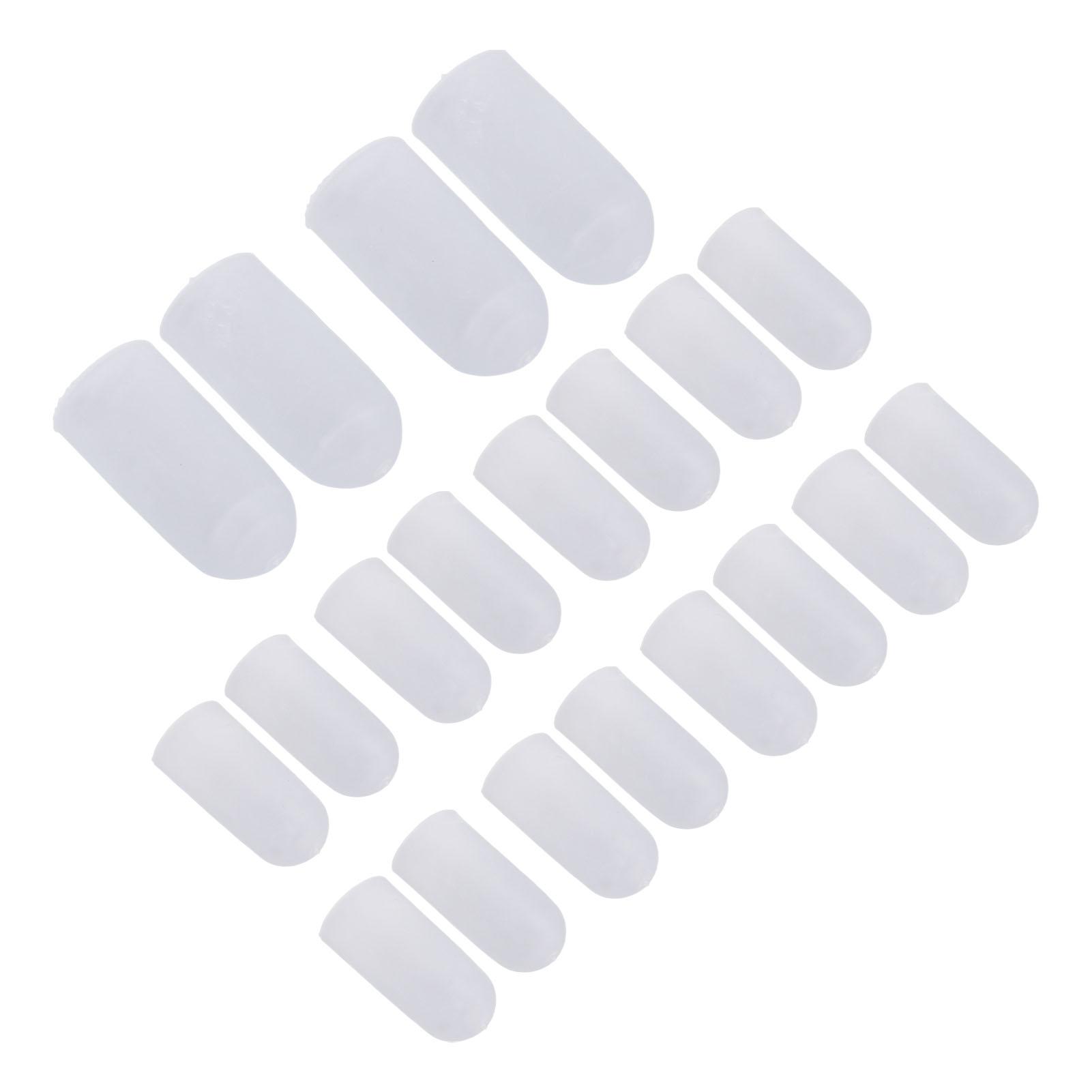 

10 пар защит для пальцев ног из мягкого силикона, предотвращающих трение, защитные накладки для пальцев ног разных размеров