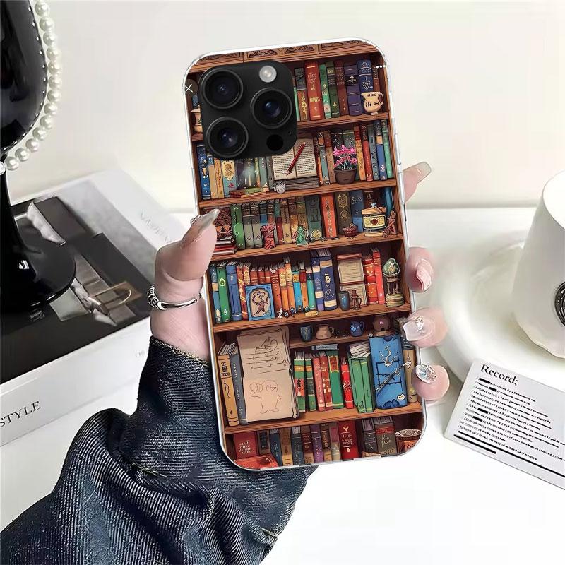 Lies Bücher Illustration Lesen Weiche Handyhülle Für IPhone 11 17 Air 16E 16 Pro Max 15 + 14 Plus 13 Mini 12 Apple 7 SE 8 Fundas