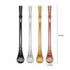 4Pcs Spoons Straws Yerba Mate Tea Bombilla Stainless Steel Straws Drinking Stirring Spoon Head Filter Straws for Cocktail Coffee