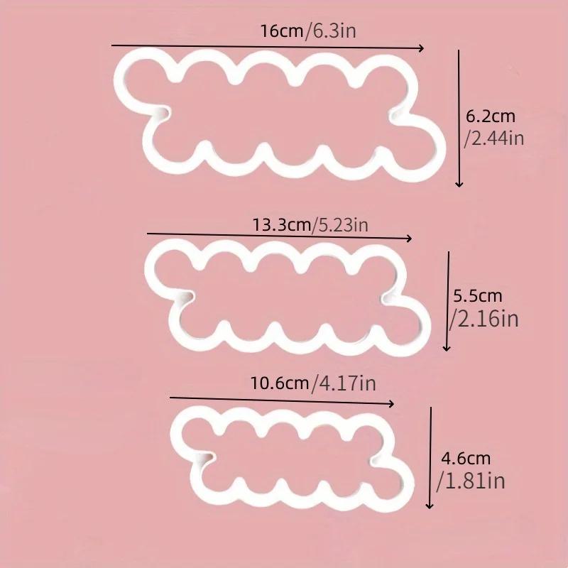 3pcs/set Large, medium and small rose fondant cake mold cake mold