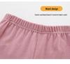 Children's Brushed Collar Underwear Set - Boys and Girls Warm Solid Color Autumn/Winter Pajamas