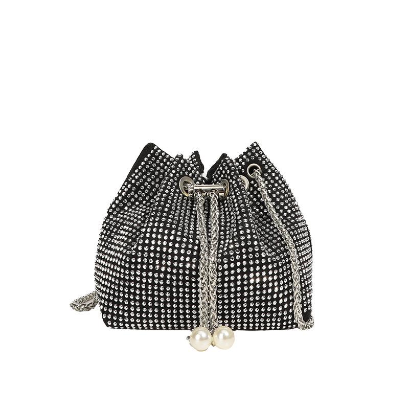 High-End Single Shoulder Bucket Bag: Versatile Summer Crossbody with Chain & Drawstring Design