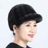 Fur Hat Female Autumn and Winter Warm Mink Fur Mink Leather Hat Winter Middle aged and Elderly Mom Old Lady Duck Tongue Hat