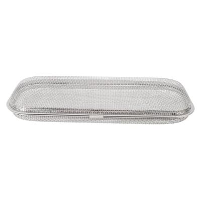 Dishwasher Utensil Basket 304 Stainless Steel Rectangular Mesh Drain Dishwasher Silverware Holder