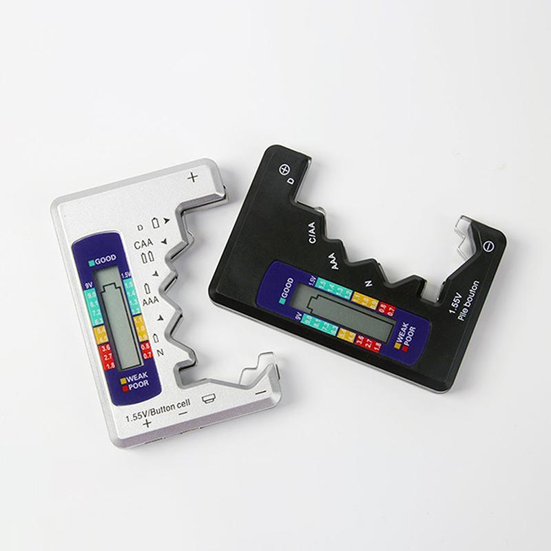 Black Portable Battery Capacity Indicator Compact Size Lithium Battery Level Tester Digital Display Battery Voltage Meter
